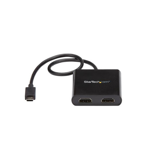 STARTECH 2-Port Multi Monitor Adapter, USB-C to 2x HDMI Video Splitter, USB Type-C DP Alt Mode to HDMI MST Hub