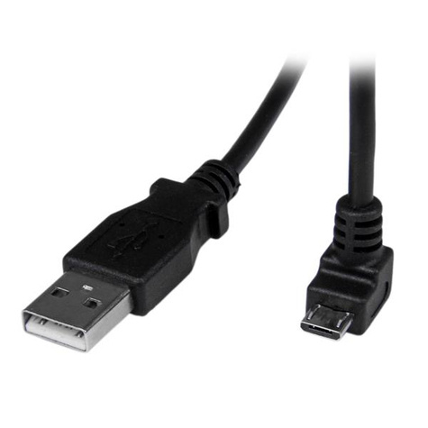 STARTECH 2 m micro USB-kabel - A-naar micro-B met neerwaartse hoek - USB-kabel - micro-USB type B (M) naar USB (M)
