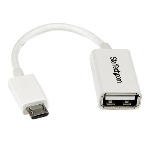 STARTECH 5in White Micro USB to USB OTG Adapter