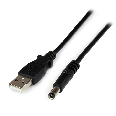 STARTECH USB naar 5,5 mm voedingskabel - type N connector - 1 m - Voedingskabel - USB (alleen voeding) (M)