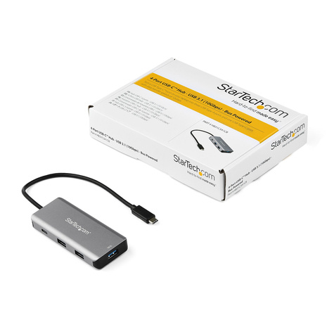 STARTECH 4-poorts USB-C hub met Power Delivery | 10 Gbps | 3x USB-A en 1x USB-C | busvoeding | 25 cm hostkabel (HB31C3A1CB)