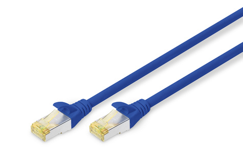 DIGITUS CAT 6A S-FTP patchkabel, koper, LSZH AWG 26/7, lengte 10 m, kleur blauw