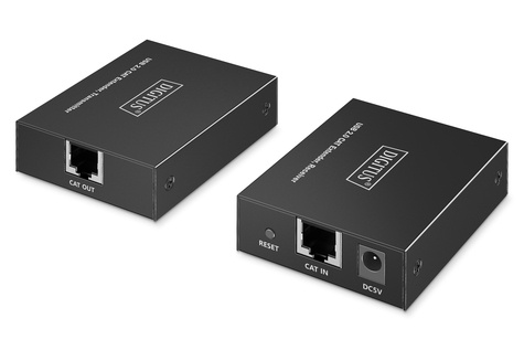 DIGITUS USB-extender, USB 2.0, 4x USB-A-poorten, 150m Voor gebruik met CAT 6-kabel (of hoger)