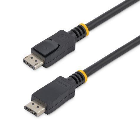 STARTECH DisplayPort 1.2 kabel met sluitingen - gecertificeerd, 3 m - DisplayPort kabel - DisplayPort (M) naar DisplayPort (M) - 3 m - vergrendeld, gevormd - zwart