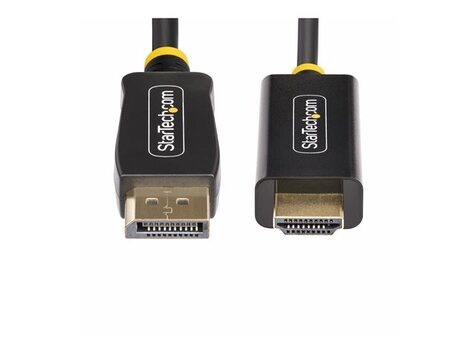 STARTECH 6.6ft (2m) DisplayPort to HDMI Adapter Cable, 4K 60Hz with HDR, DP to HDMI 2.0b, Active Video Converter