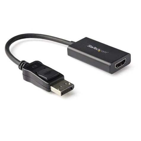 STARTECH DisplayPort naar HDMI adapter met HDR - 4K 60 Hz - UHD - tot 18Gbps - zwart - Videoadapter - DisplayPort male met grendel naar HDMI female
