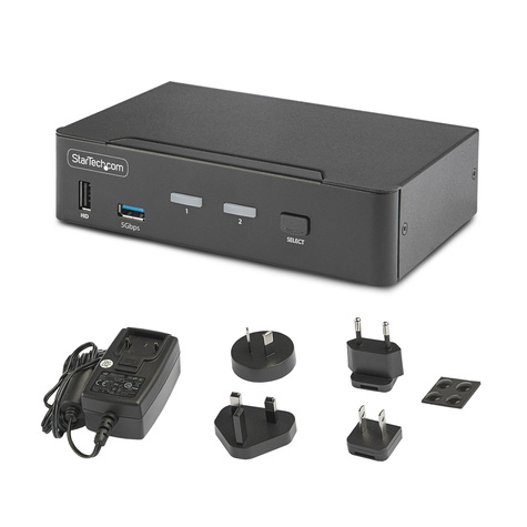 STARTECH 2-Port DisplayPort KVM Switch 8K 60Hz