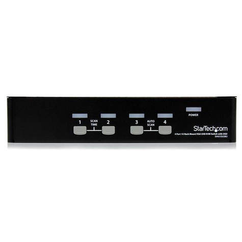 STARTECH 4-Port USB KVM Swith with OSD - TAA Compliant - 1U Rack Mountable VGA KVM Switch (SV431DUSBU)