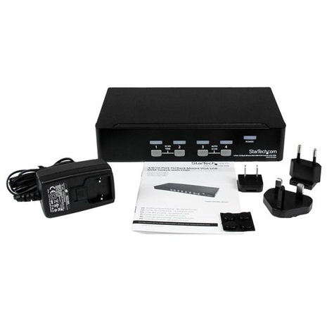 STARTECH 4-Port USB KVM Swith with OSD - TAA Compliant - 1U Rack Mountable VGA KVM Switch (SV431DUSBU)