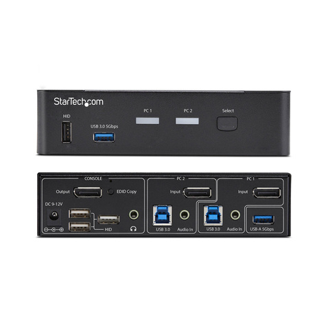 STARTECH 2-Port DisplayPort KVM Switch USB 3.0