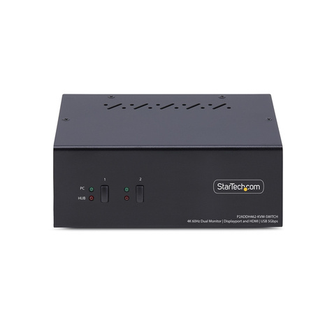 STARTECH 2-Port Dual-Monitor DP+HDMI KVM Switch