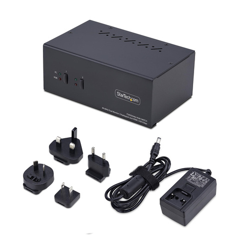 STARTECH 2-Port Dual-Monitor DP+HDMI KVM Switch