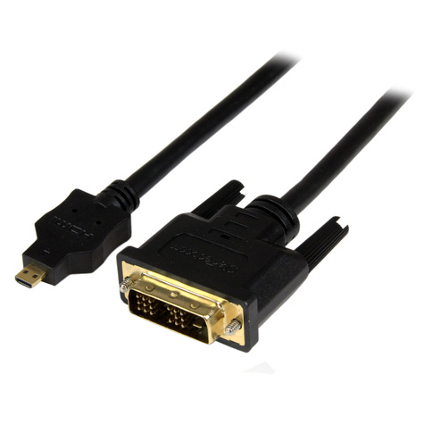 STARTECH STARTECH 2 m micro HDMI-naar-DVI-D-kabel - M/M - Adapterkabel - DVI-D male naar 19 pin micro HDMI Type D male - 2 m - beschermd - zwart