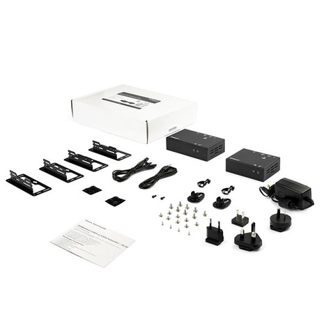 STARTECH HDMI over Cat6 Ethernet extender - Power Over Cable- 4K 60Hz tot 100 m - Video-/audio-/infrarooduitbreider - HDMI - over CAT 5e/6 - maximaal 100 m - TAA Compliant