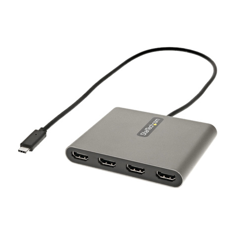 STARTECH STARTECH USB C naar 4 HDMI Adapter - Externe Video  Grafische Kaart - USB Type-C naar Quad HDMI Display Adapter Dongle - 1080p 60Hz