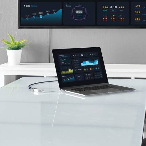 STARTECH USB-C naar VGA adapter - USB Type-C naar VGA video converter - wit - USB/VGA-adapter - 24 pin USB-C (M) naar HD-15 (VGA) (V)