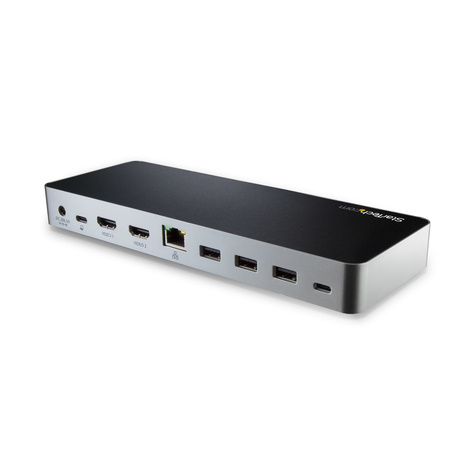 STARTECH Dual-Monitor USB-C docking station, 60W Power Delivery voor Windows Laptops, USB Type-C naar HDMI / DVI Dock
