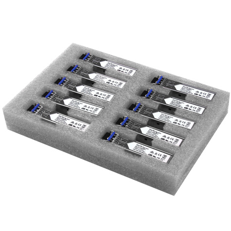 STARTECH Cisco GLC-LH-SMD compatibel SFP Transceiver module - 1000BASE-LX/LH - 1000 Mbps (1 Gbps) - SM MM glasvezel LC -10 km- 10 stuks