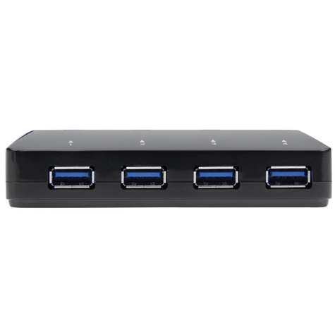 STARTECH 4-Poorts USB 3.0 Hub met specifieke oplaadpoort - 1 x 2.4A poort - Desktop USB Hub en oplaadstation - Gedeelde switch voor USB-randapparatuur
