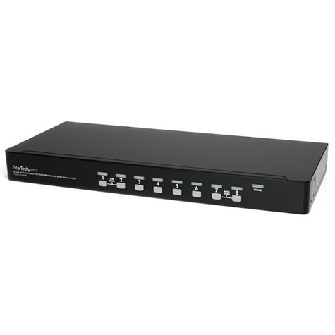 STARTECH STARTECH 8 Port 1U Rackmount USB KVM Switch Kit with OSD and Cables - Rack mount KVM - VGA KVM Switch - 8 Port KVM Switch (SV831DUSBUK)