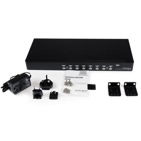 STARTECH 8-Port USB KVM Swith with OSD - TAA Compliant - 1U Rack Mountable VGA KVM Switch (SV831DUSBU)