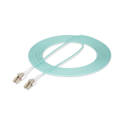 STARTECH 5m (15ft) LC to LC (UPC) OM4 Switchable Fiber Optic Cable 50/125µm, 100G Networks, Toolless Polarity Switching