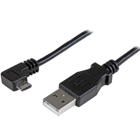 STARTECH STARTECH 2m Micro-USB oplaad en sync kabel - M/M - Micro-USB haaks naar rechts  - USB naar Micro USB oplaadkabel - 28/24AWG - USB-kabel