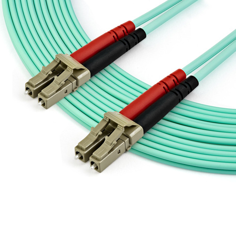 STARTECH 7m OM3 LC to LC Multimode Duplex Fiber Optic Patch Cable - Aqua - 50/125 - LSZH Fiber Optic Cable - 10Gb (A50FBLCLC7)