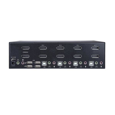 STARTECH 4 poorts Dual DisplayPort KVM switch - 4K 60Hz - KVM / audio / USB switch - 4 x KVM / audio / USB - 1 lokale gebruiker - rack-uitvoering, desktop