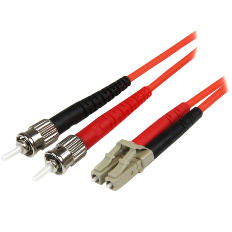 STARTECH STARTECH 1m Fiber Optic Cable - Multimode Duplex 50/125 - LSZH - LC/ST - OM2 - LC to ST Fiber Patch Cable - Verbindingskabel