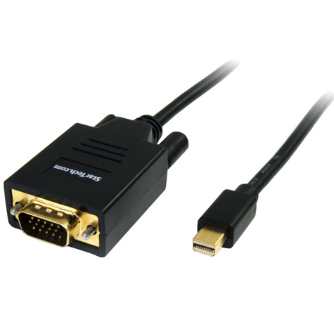 STARTECH STARTECH 1,80 m Mini DisplayPort naar VGA Verloopkabel - M/M - Videoconverter - VGA - DisplayPort - zwart