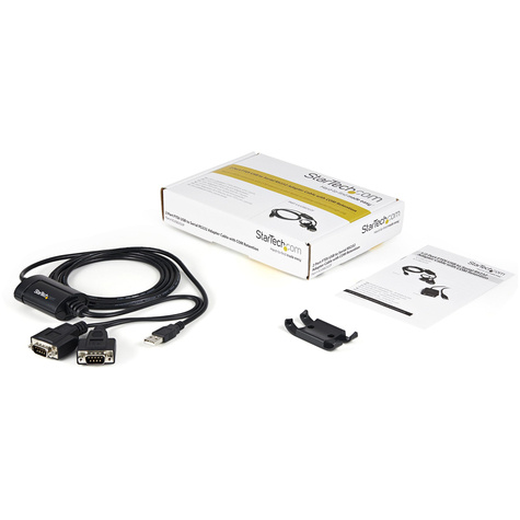 STARTECH 2-poort FTDI USB naar RS232 Seriële Adapter Verloopkabel met COM-behoud - Seriële adapter - USB - RS-232 x 2 - zwart