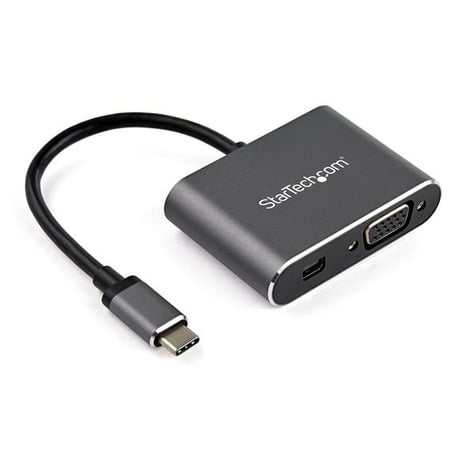 STARTECH Adapter - USB-C naar mDP of VGA 4K 60Hz (CDP2MDPVGA) - Videoadapter - 24 pin USB-C (M) naar HD-15 (VGA), Mini DisplayPort (V)