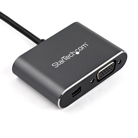 STARTECH Adapter - USB-C naar mDP of VGA 4K 60Hz (CDP2MDPVGA) - Videoadapter - 24 pin USB-C (M) naar HD-15 (VGA), Mini DisplayPort (V)