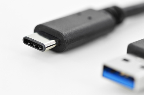 DIGITUS USB Type-C aansluitkabel, Type-C - A St/St, 1,0m, 3A, 5GB, 3.0 versie, bw