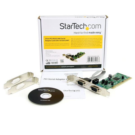 STARTECH \2-poort PCI RS422/485 Seriële Adapter-kaart met 16550 UART - Seriële adapter - PCI-X - RS-422/485 x 2