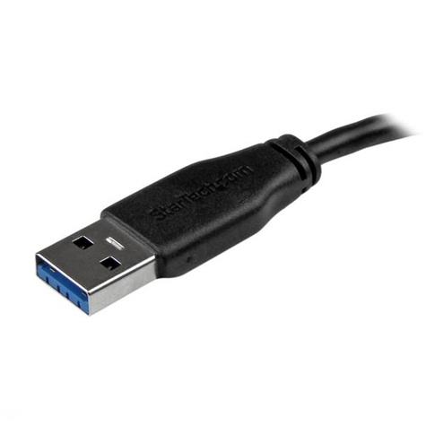 STARTECH Dunne micro USB 3.0-kabel - 2 m - USB-kabel - micro-USB type B (M) naar USB type A (M) - USB 3.0 - 2 m - gevormd - zwart