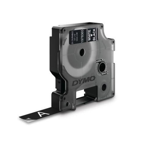 DYMO DYMO D1 -Durable Labels - White on Black - 12mm x 3m