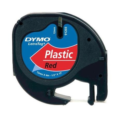 DYMO DYMO S0721630 labelprinter-tape Zwart op rood