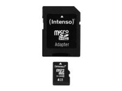 INTENSO Class 10 - flash memory card - 4 GB - microSDHC