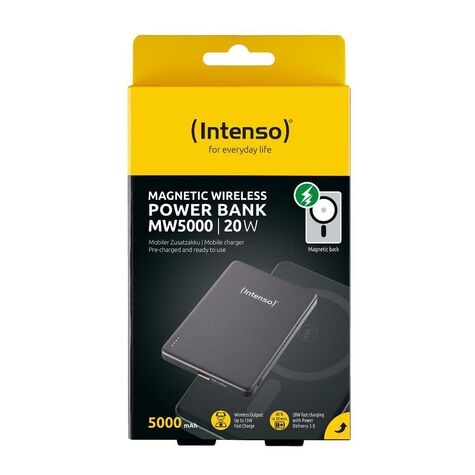 INTENSO Magnetic Wireless Power Bank 5000 mAh Grey USB-C