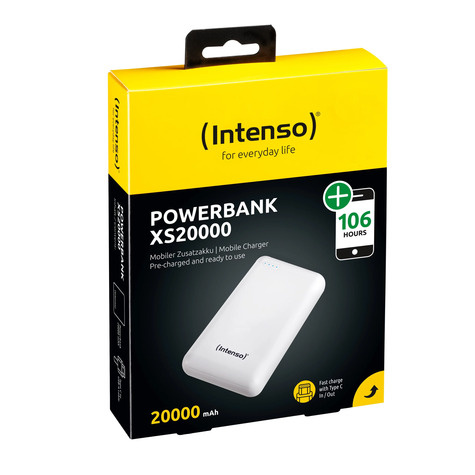 INTENSO Power Bank XS 20000 mAh White USB A/C