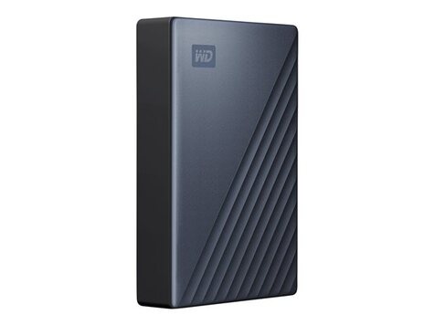 Western Digital My Passport Ultra WDBFTM0050BBL - Vaste schijf - gecodeerd - 5 TB - extern (draagbaar) - USB 3.1 (USB-C aansluiting) - 256-bits AES - blauw