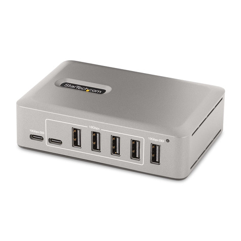 STARTECH STARTECH 10-Port USB-C Hub, 8x USB-A + 2x USB-C, Self-Powered w/ 65W Power Supply, USB 3.1 10Gbps Hub w/ BC1.2 Charging