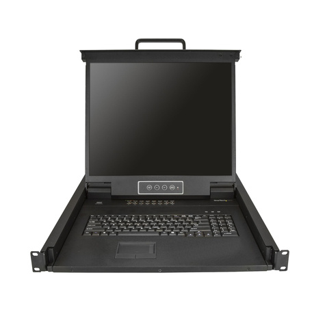STARTECH 16 port KVM Rack Console met 1,8m Lange Kabels, Geïntegreerde KVM Switch met 19" LCD Scherm