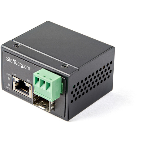 STARTECH STARTECH PoE+ Industrial Glasvezel naar Ethernet Media Converter 30W - SFP naar RJ45 - Single Mode/Multi Mode Gigabit Fiber naar Koper