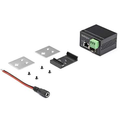 STARTECH PoE+ Industrial Glasvezel naar Ethernet Media Converter 30W - SFP naar RJ45 - Single Mode/Multi Mode Gigabit Fiber naar Koper