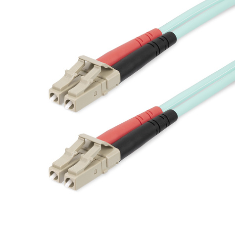 STARTECH 25m (82ft) LC/UPC to LC/UPC OM4 Multimode Fiber Optic Cable, 50/125µm LOMMF/VCSEL Zipcord Fiber, 100G Networks