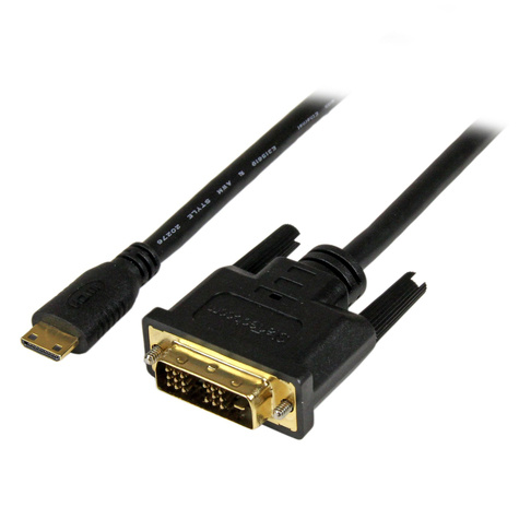 STARTECH STARTECH 2m Mini HDMI naar DVI Kabel, DVI-D naar HDMI Kabel (1920x1200p), 19 Pin HDMI Mini Male naar DVI-D Male