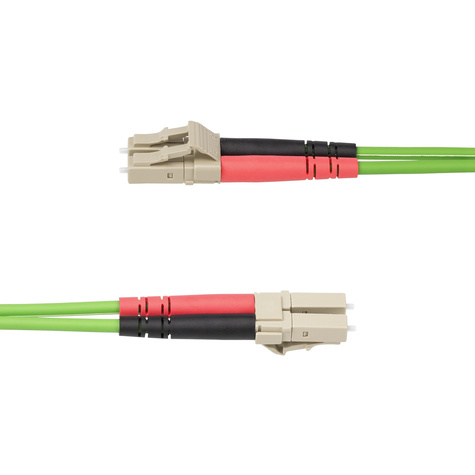 STARTECH 15m (50ft) LC to LC (UPC) OM5 Multimode Fiber Optic Cable, 50/125µm Duplex LOMMF Zipcord, VCSEL, 40G/100G, Bend Insensitive
